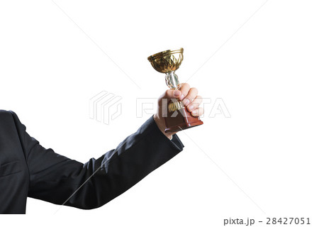 Hand of businessman holding Cup, concept success Hand of businessman holding Cup, concept success 28427051