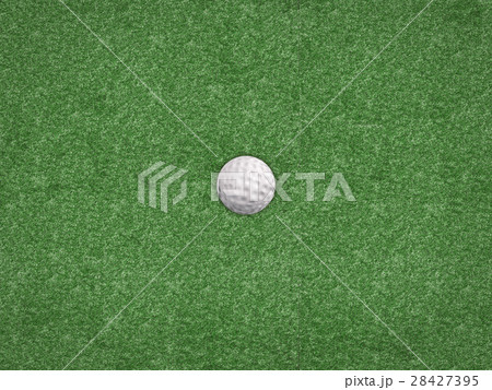 golf ball on green top view golf ball on green top view 28427395