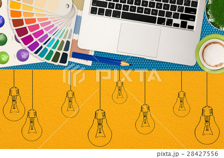 top view artist workspace top view artist workspace 28427556