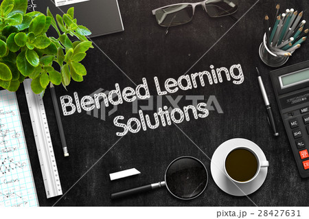 Blended Learning Solutions Concept. 3D render. 28427631