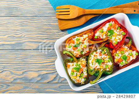 bell pepper stuffed with rice bell pepper stuffed with rice 28429807