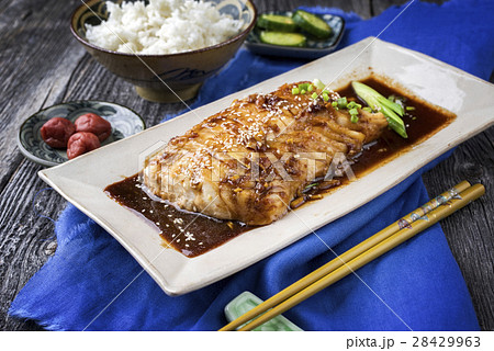 Fish Teriyaki with Rice 28429963
