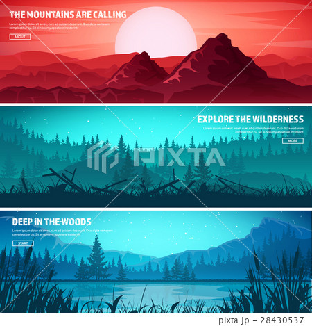 Mountains and forest. Wild nature landscape 28430537