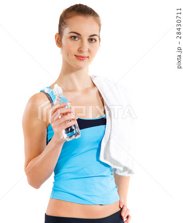 Attractive sporty woman with water Attractive sporty woman with water 28430711