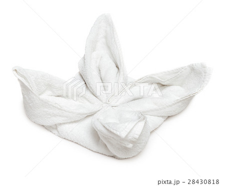 Towel in form of flower isolated Towel in form of flower isolated 28430818