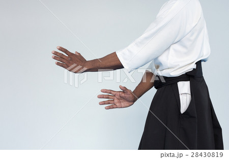 Martial arts Master in black hakama 28430819