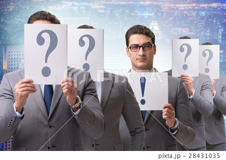 The businessman having answer to many questions 28431035