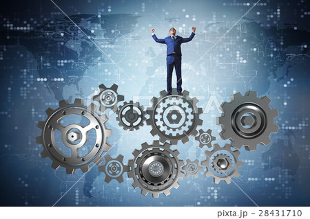 The businessnman in teamwork concept with The businessnman in teamwork concept with 28431710