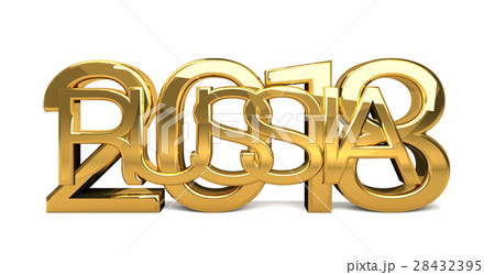 2018 Russia thin golden 3d render 28432395