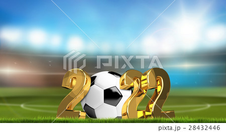 soccer 2022 golden 3d render 28432446