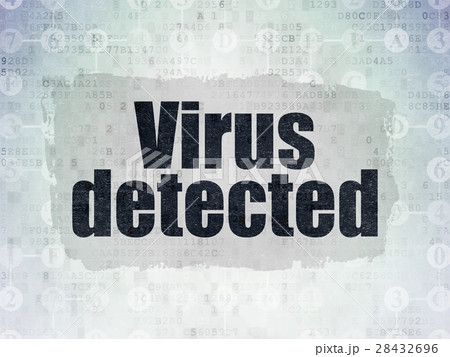 Security concept: Virus Detected on Digital Data Security concept: Virus Detected on Digital Data 28432696