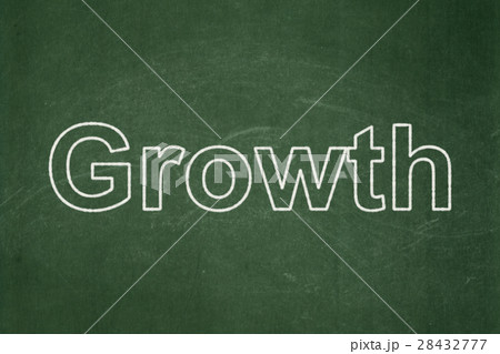 Business concept: Growth on chalkboard background 28432777