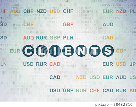Finance concept: Clients on Digital Data Paper 28432810