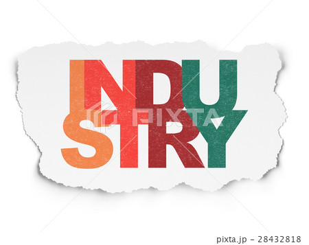 Business concept: Industry on Torn Paper Business concept: Industry on Torn Paper 28432818