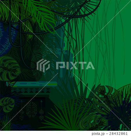 Tropical spinney foliage jungle nature background. 28432861