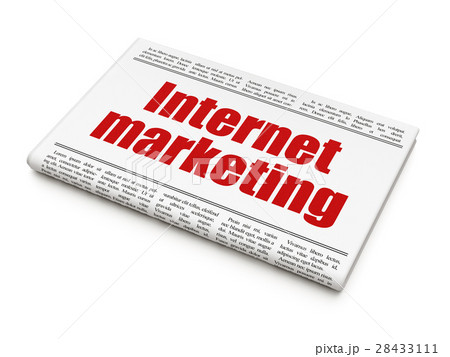 Marketing concept: newspaper headline Internet 28433111