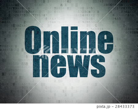 News concept: Online News on Digital Data Paper 28433373