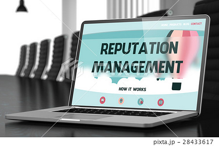 Reputation Management - on Laptop Screen. Closeup 28433617