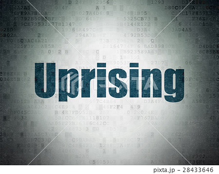 Politics concept: Uprising on Digital Data Paper 28433646