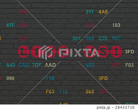 Social media concept: Like us! on wall background 28433716