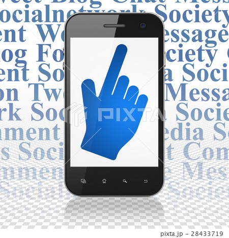 Social network concept: Smartphone with Mouse Social network concept: Smartphone with Mouse 28433719