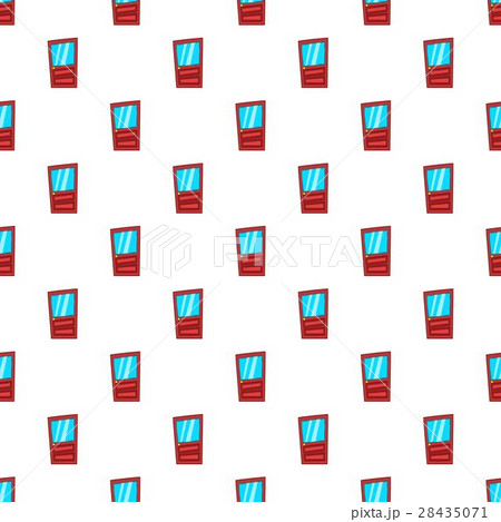 Door with glass pattern, cartoon style 28435071