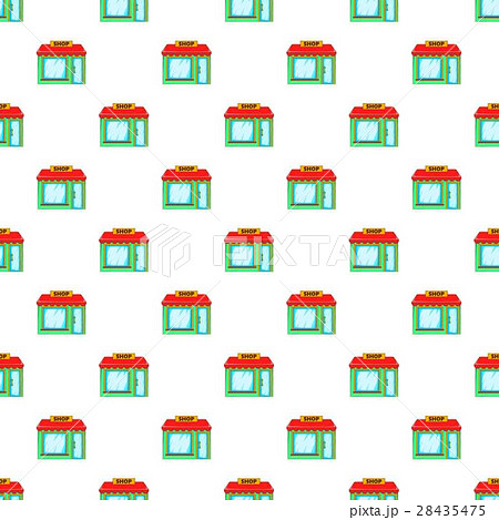 Shop building pattern, cartoon style Shop building pattern, cartoon style 28435475
