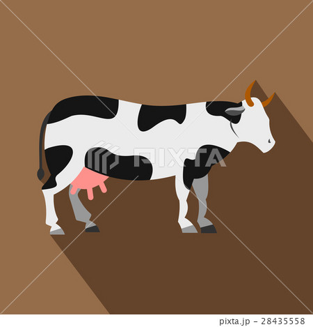 Cow icon, flat style 28435558