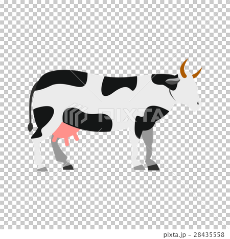 Cow icon, flat style 28435558