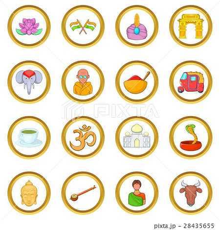 India vector set, cartoon style 28435655