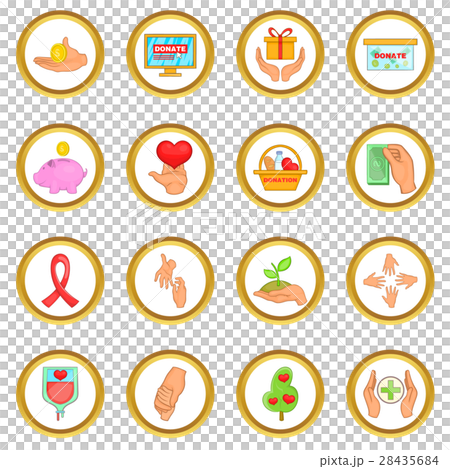 Charity organization vector set, cartoon style 28435684