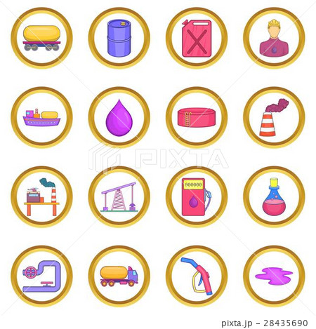 Oil industrial vector set, cartoon style 28435690