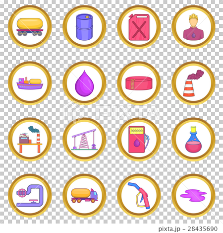Oil industrial vector set, cartoon style 28435690