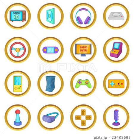 Video game vector set, cartoon style 28435695
