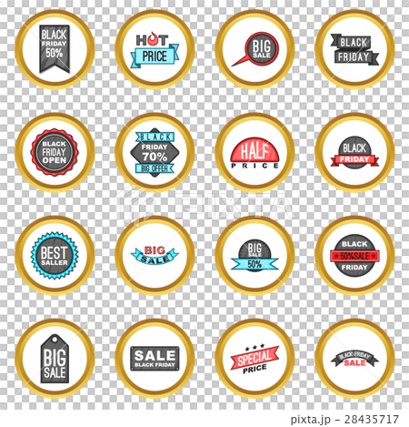 Black Friday vector set, cartoon style 28435717