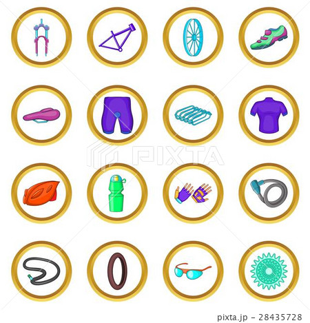 Bicycling vector set, cartoon style 28435728