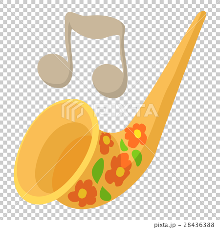 Saxophone icon, cartoon style 28436388