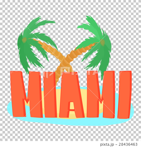 Miami palm logo, cartoon style Miami palm logo, cartoon style 28436463