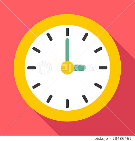 Clock icon, flat style Clock icon, flat style 28436465