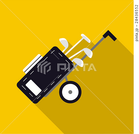 Golf bag icon, flat style 28436552