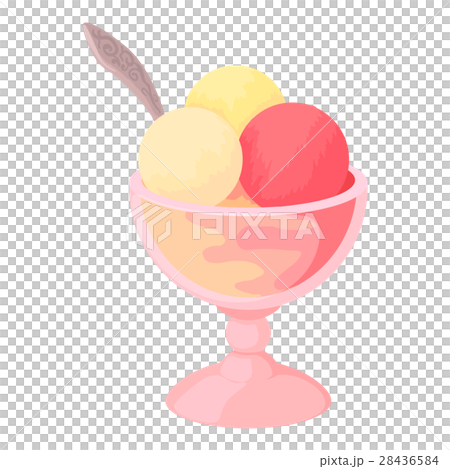 Ice cream icon, cartoon style Ice cream icon, cartoon style 28436584