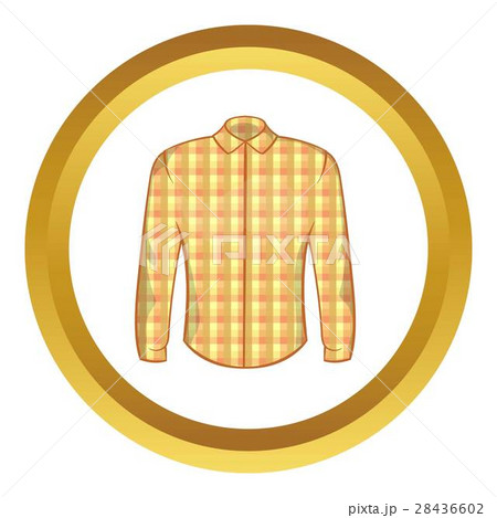 Lumberjack shirt vector icon, cartoon style 28436602