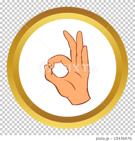 OK sign vector icon, cartoon style - Stock Illustration [28436676 