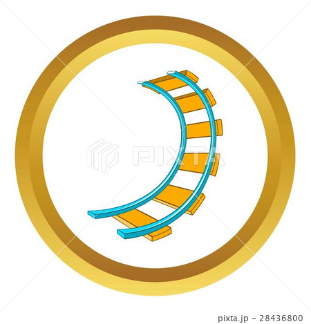 Roller coaster track vector icon 28436800