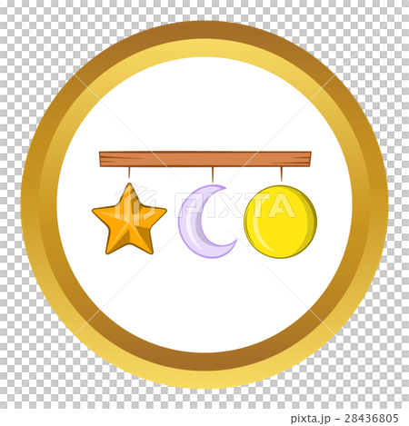 Crib mobile vector icon, cartoon style 28436805