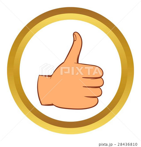 Thumb up gesture vector icon, cartoon style 28436810