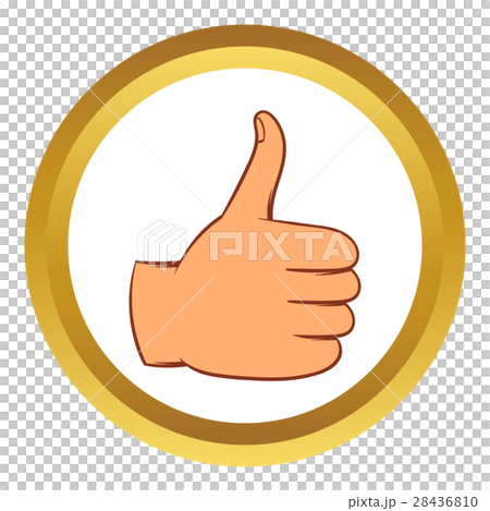 Thumb up gesture vector icon, cartoon style 28436810