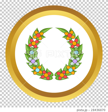 Funeral wreath vector icon Funeral wreath vector icon 28436870