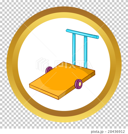 Baggage trolley vector icon 28436912