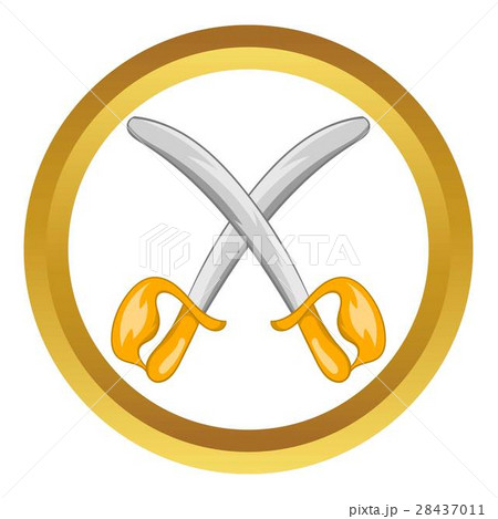 Toy swords vector icon Toy swords vector icon 28437011